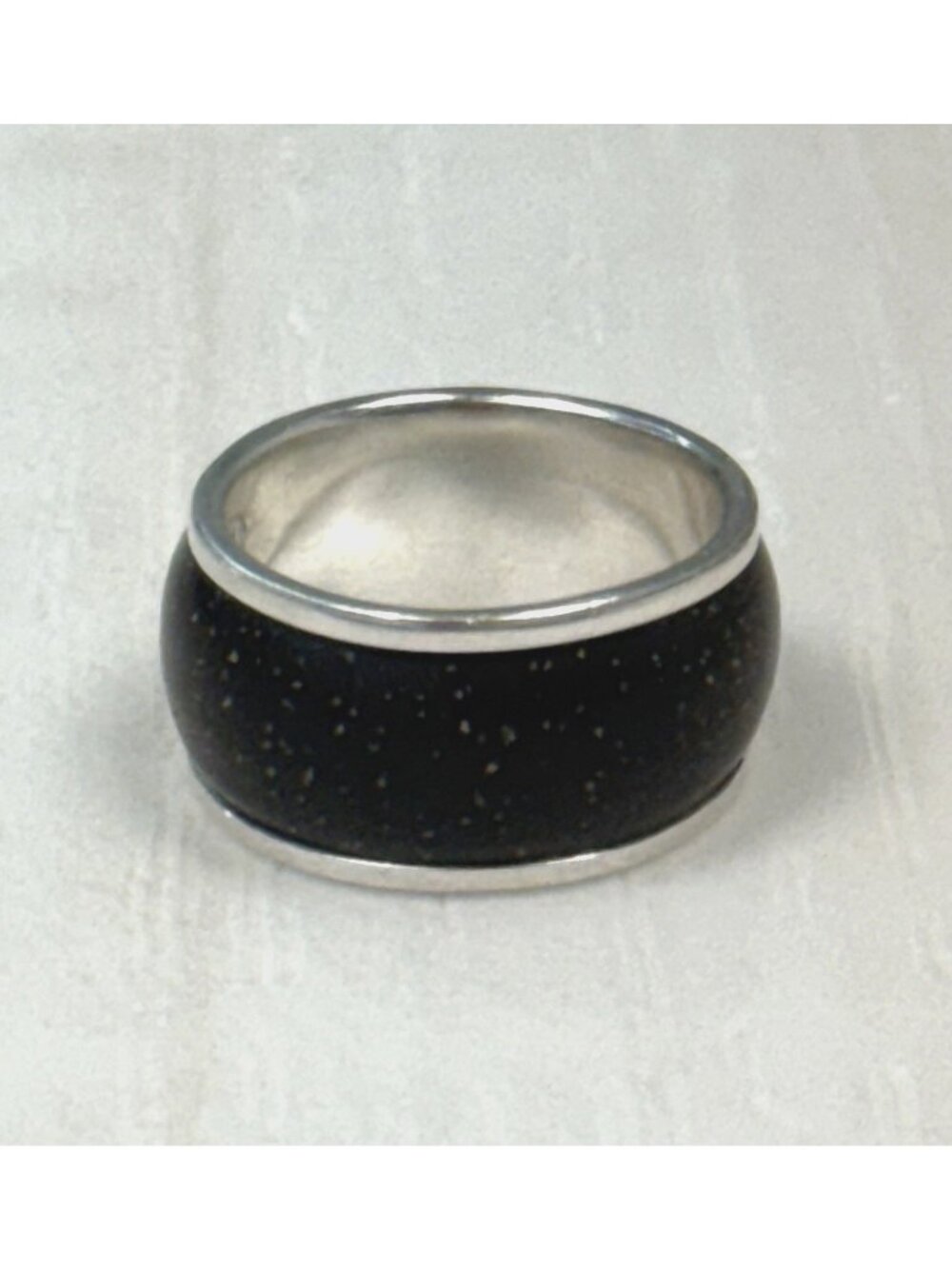 950 Silver & Wood Ring J. DAVID AYALA Ecuador SIZE 5 Artisan Handmade Marked
